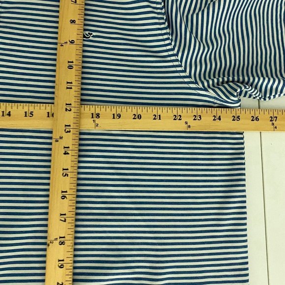 Vineyard Vines Performance Polo Shirt Mens Size XL Blue White Stripe Wicking SS - Picture 7 of 8